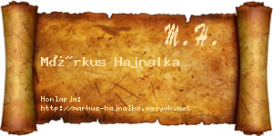 Márkus Hajnalka névjegykártya