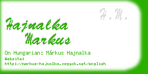hajnalka markus business card