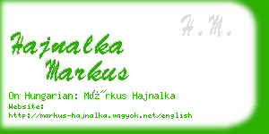 hajnalka markus business card